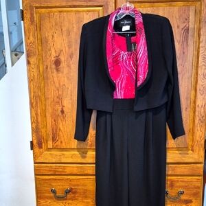 Vintage John Roberts Petite 2 Pc Set Jacket Jumpsuit 10